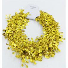 Gold Wire Christmas Garland With Mini Stars, 24.5 Feet Per Roll (Lot of 1 Roll) SALE ITEM